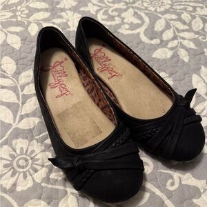 Jellypop Women's Black Bow Flats